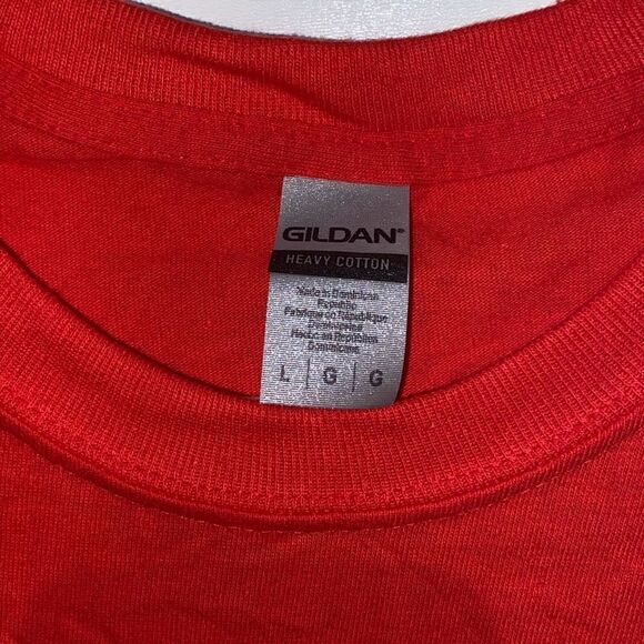 Gildan Men's Graphic Print Tampa Bay Ring Season T-Shirt Red Size Large - Picture 3 of 8